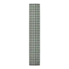 90" Plaid Hunter Green Cotton Twill Table Runner
