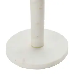 Hello Honey&reg; 12" Modern Marble with Brass Detail Paper Towel Holder White