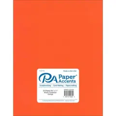 PA Paper&trade; Accents Muslin 8.5" x 11" 73lb. Cardstock, 25 Sheets Orange