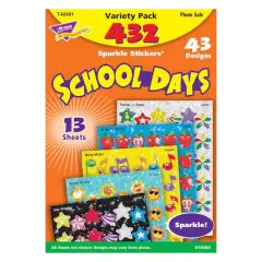 Trend Enterprises&reg; School Days Sparkle Stickers&reg; 3 Packs of 432