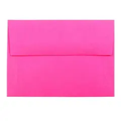 JAM PAPER 4Bar A1 Colored Invitation Envelopes, 3 5/8 x 5 1/8, Ultra Fuchsia Hot Pink, 50/Pack