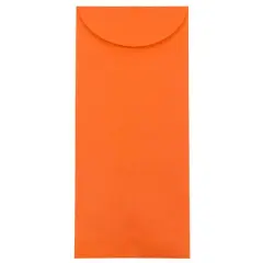 JAM Paper 5" x 11.5" Policy Business Colored Envelopes, 50ct. Orange