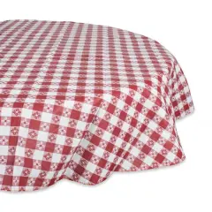 60rnd Red Chk Ecovinyl Tablecloth (Set of 3)