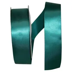 JAM Paper 1.5" x 50yd. Single Face Satin Ribbon Hunter