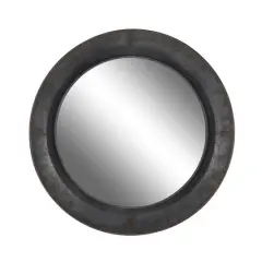 Gray Industrial Metal Wall Mirror