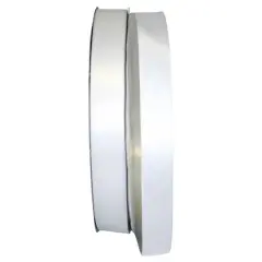 JAM Paper 7/8" x 100yd. Double Face Satin Ribbon White