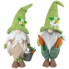 15" Gardening Gnomes Easter Figurines Set