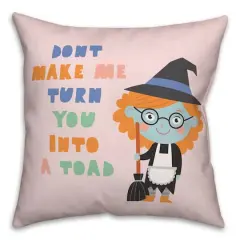 Witch Girl Spell Throw Pillow