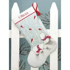 Dimensions&reg; 16" Snow Bears Stocking Cross Stitch Kit