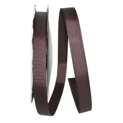 JAM Paper 7/8" x 100yd. Grosgrain Ribbon Chocolate Brown