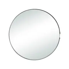 CosmoLiving by Cosmopolitan Black Metal Contemporary Wall Mirror, 26" x 26" x 2"