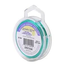 Artistic Wire&reg; 20 Gauge Silver Plated Tarnish Resistant Colored Copper Craft Wire, 25ft. Seafoam Green