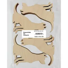 Essentials by Leisure Arts Flat Wood Dog, 24ct.