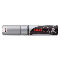 Uni Broad Chisel Tip Chalk Marker Silver