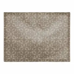 Intricate Circle Stack Cotton Twill Placemat Brown