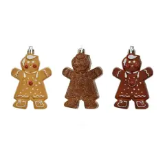 6 Pack 95mm Gingerbread Shatterproof Ornaments by Ashland&reg;