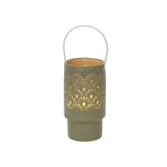 Flora Bunda&reg; 8" LED Shell Ceramic Lantern