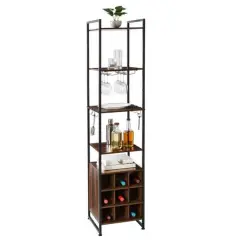 Honey Can Do 6ft. Free-Standing Wine & Bar Storage Tower