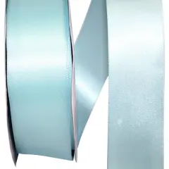 JAM Paper 1.5"x 50yd. Double Face Satin Ribbon Aqua
