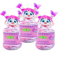 3 Pack Lion Brand&reg; Sesame Street&reg; One Hat Wonder Yarn Abby Cadabby