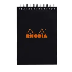 Rhodia&reg; Wire-Bound Black Graph Sketchbook