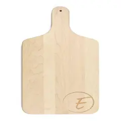 Circle Monogram Maple Paddle Cutting Board E