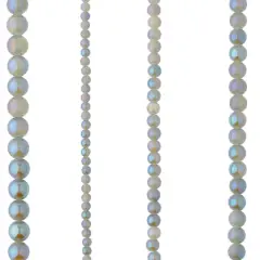 Sapphire Silverite Round Glass Beads by Bead Landing&trade;