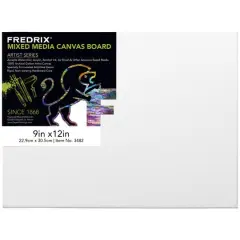 Fredrix Artist Series 9" x 12" Primed Mixed Media Archival Canvas Board