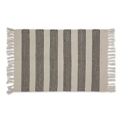 DII&reg; Black Ticking Stripe Hand-Loomed Rug, 2ft. x 3ft.