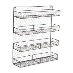 DII&reg; 20" Double Wide 4 Row Chicken Wire Spice Rack