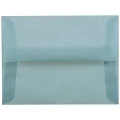 JAM Paper A2 Translucent Vellum Invitation Envelopes, 50ct. Ocean Blue