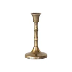 Hello Honey&reg; 7.75" Antique Brass Finish Embossed Aluminum Taper Candleholders, 2ct.
