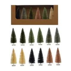 Hello Honey&reg; 14" Multicolor Sisal Bottle Brush Tree with Wood Base Set