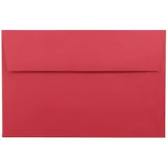 JAM Paper 6"x 9" Brite Hue Christmas Red Colored Invitation Envelopes, 50ct.