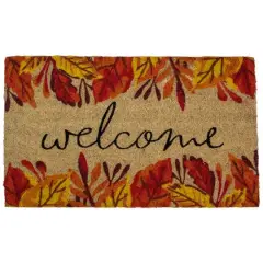 Leafy Fall Harvest Rectangular Welcome Doormat