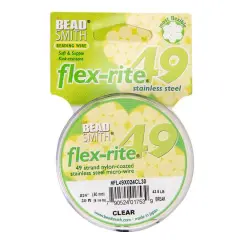 The Beadsmith&reg; Flex-rite&reg; 0.024" Clear 49 Strand Wire, 30ft.