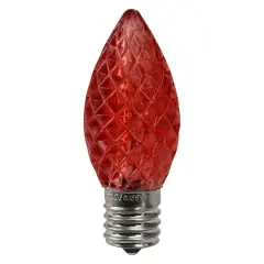 Red Faceted C9 LED Replacement Christmas Bulbs, 25ct.
