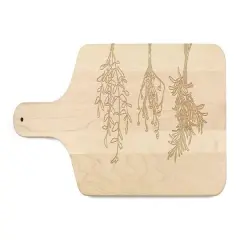 Dried Herbs 17" x 8" Maple Paddle Cutting Board