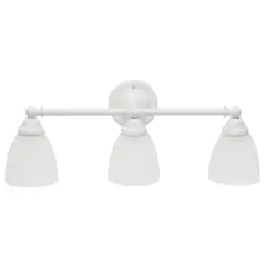 Lalia Home Essentix 3 Light Clear Shade Vanity White