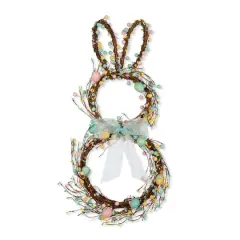 Glitzhome&reg; 24.5" Easter Bunny Wreath
