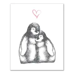 Penguin Love Canvas Wall Art