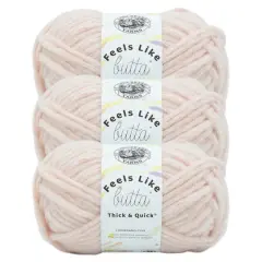 3 Pack Lion Brand&reg; Feels Like Butta&reg; Thick & Quick&reg; Yarn Peach Blush