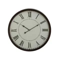 White Traditional Metal Wall Clock