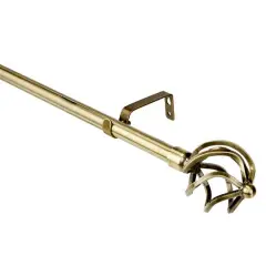 Home Details Royal Twist Curtain Rod Antique Brass