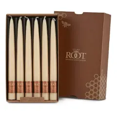 Root Candles 9" Unscented Taper Candles, 12ct. Buttercream