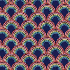 Fabric Editions Floral Rainbow Cotton Fabric