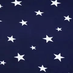 Fabric Merchants Stars on Blue Double Brushed Stretch Fabric