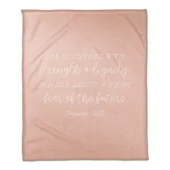 50" x 60" Strength & Dignity Coral Fleece Blanket