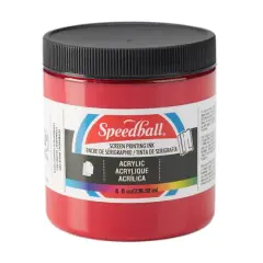 Speedball&reg; Acrylic Screen Printing Ink, 8oz. Dark Red