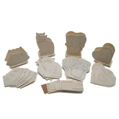 S&S Worldwide&reg; Unfinished Assorted Wooden Napkin Holders, 12ct.